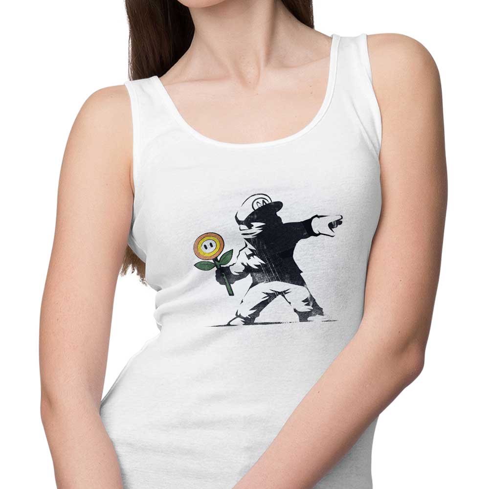 Stylish Banksy Flower Graphic Tank Top for Men and Women