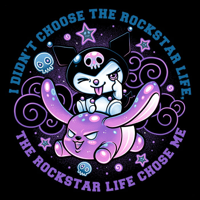 Stylish and Adorable Rockstar-themed Men's V-Neck T-shirt
