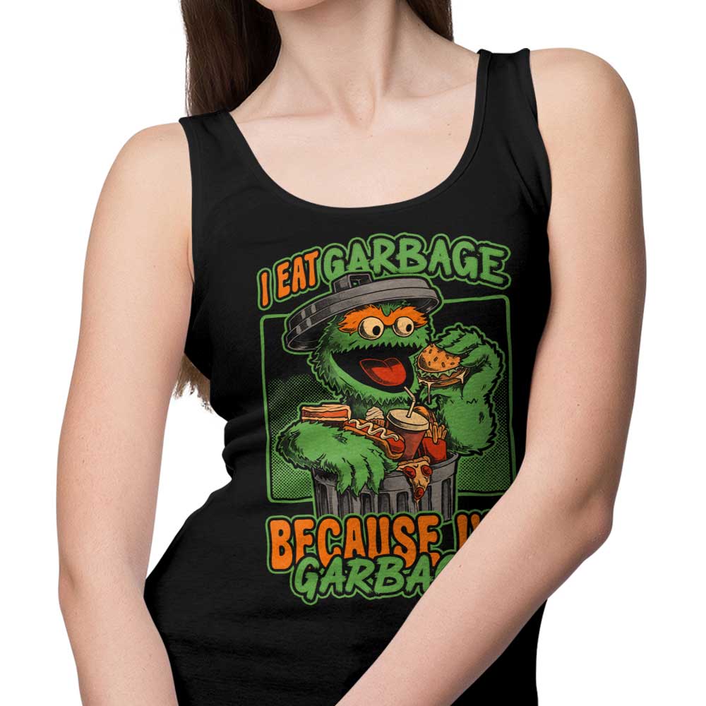 Studio Mootant's Comfortable 'I Eat Garbage' Unisex and Women's Tank Tops