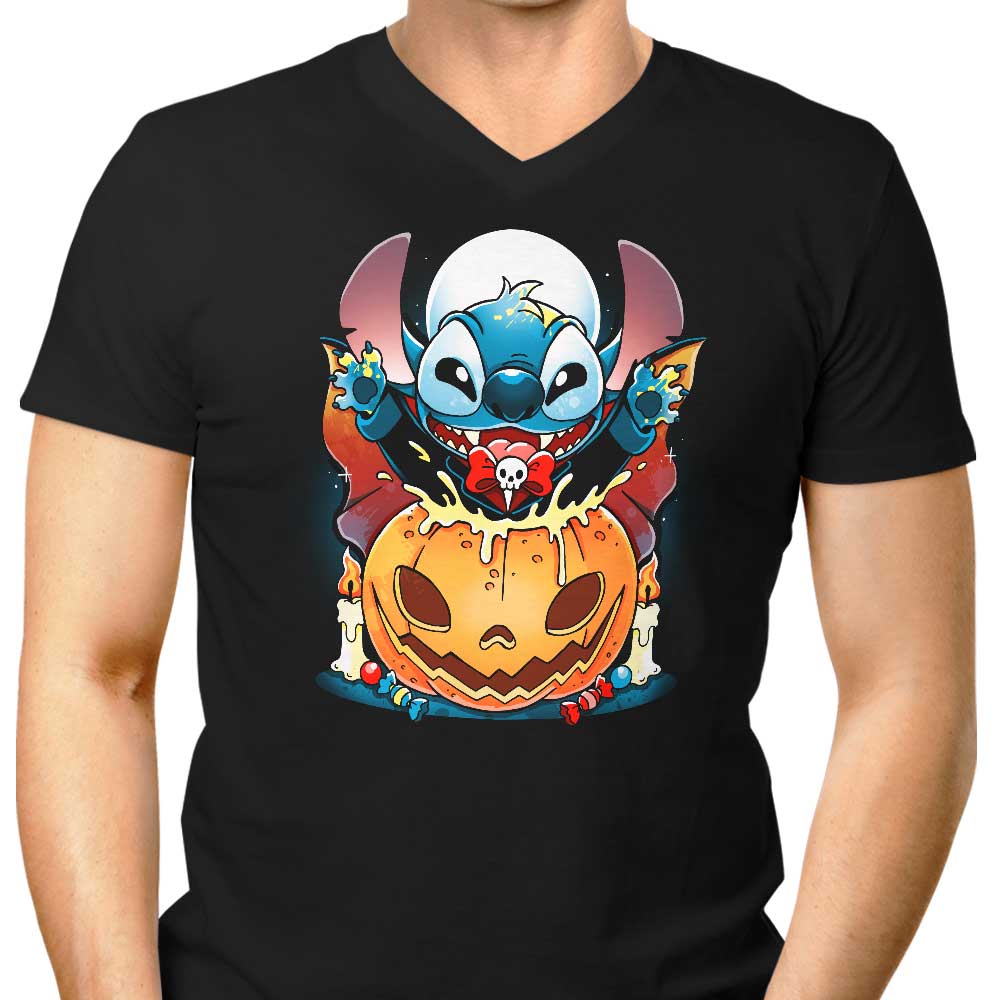 Unique Pumpkin Experiment Men's V-Neck T-Shirt