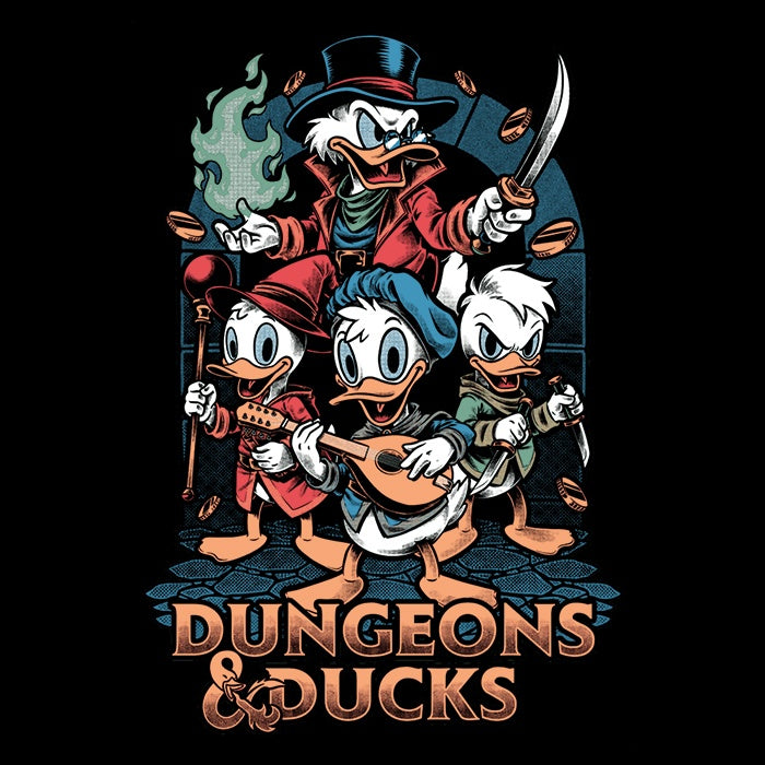Studio Mootant's Dungeons and Ducks-themed Ringer Style T-Shirt