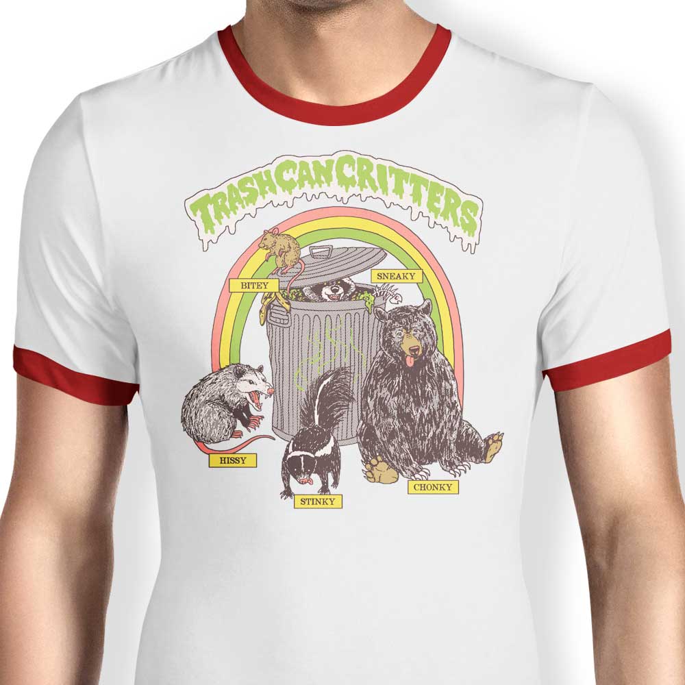 Hillary White's Trash Can Critters Design Men's Ringer Style T-Shirt