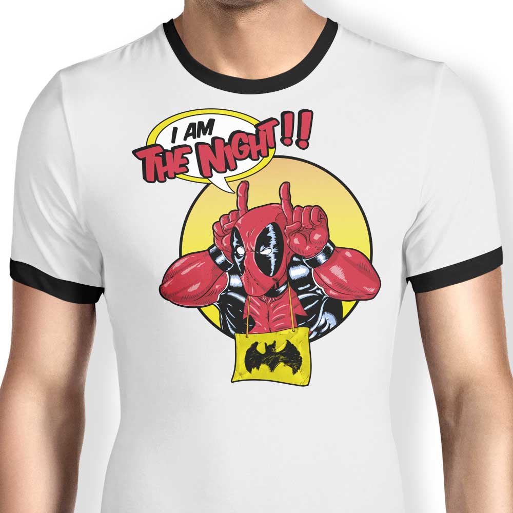 Skullpy's Stylish 'I'm the Night' Ringer T - Shirt