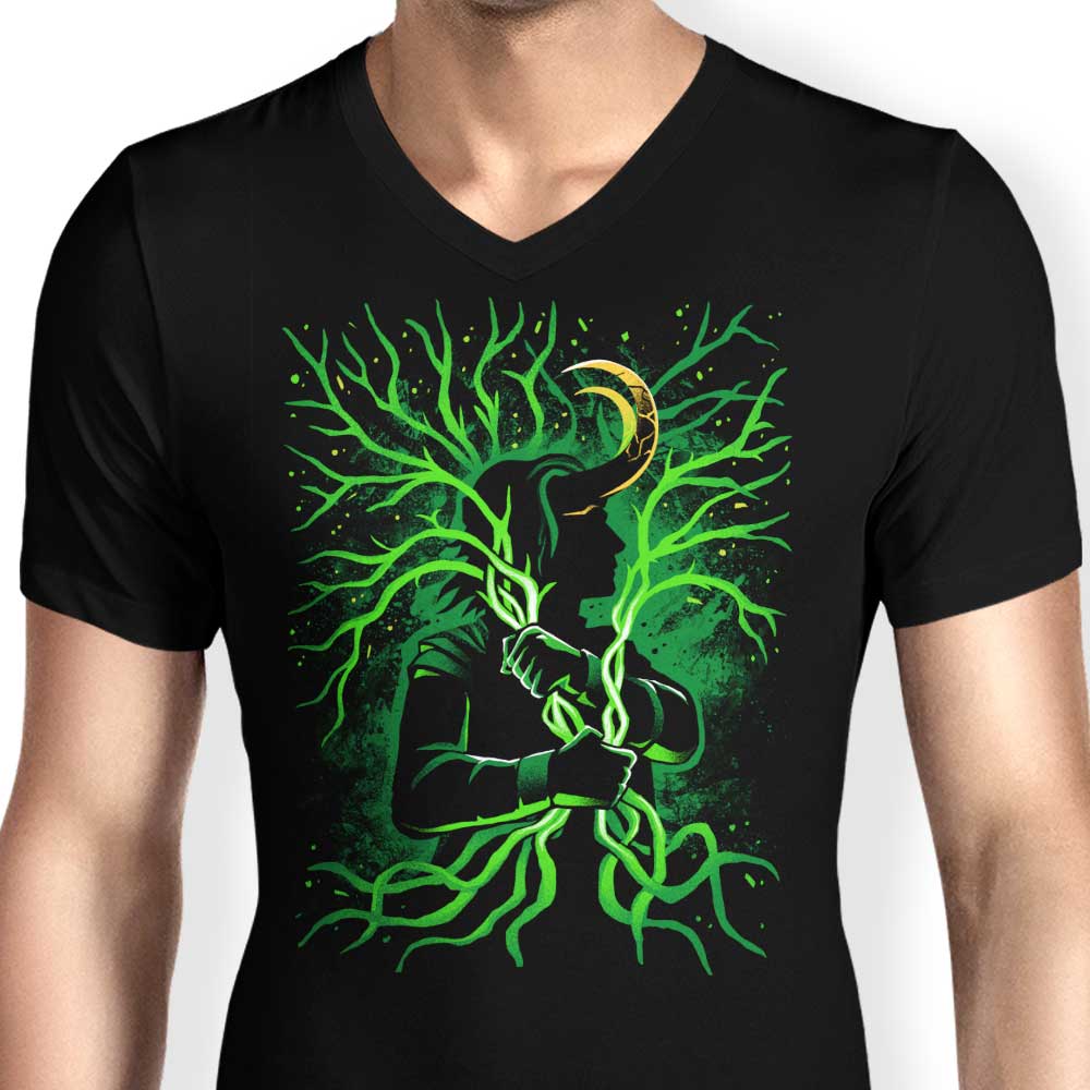 Alemaglia's Men's Stylish V-Neck - God of Stories