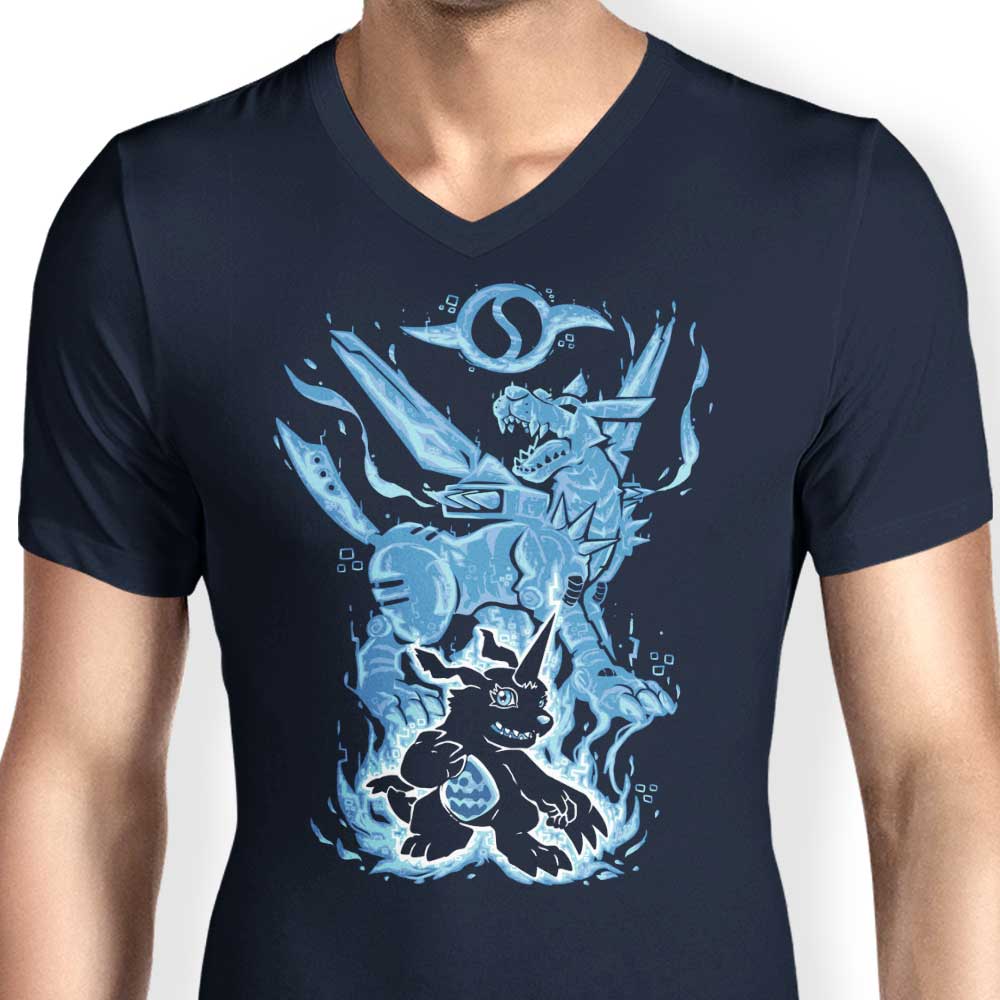 Men's V-Neck T-Shirt for Digital Friendship Within