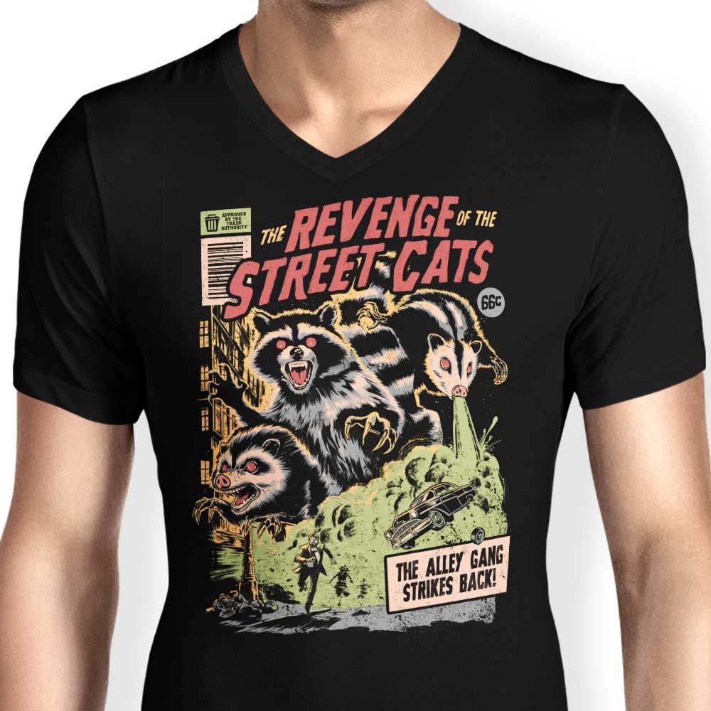 Men's V-Neck T-Shirt - The Revenge of the Alley Cats