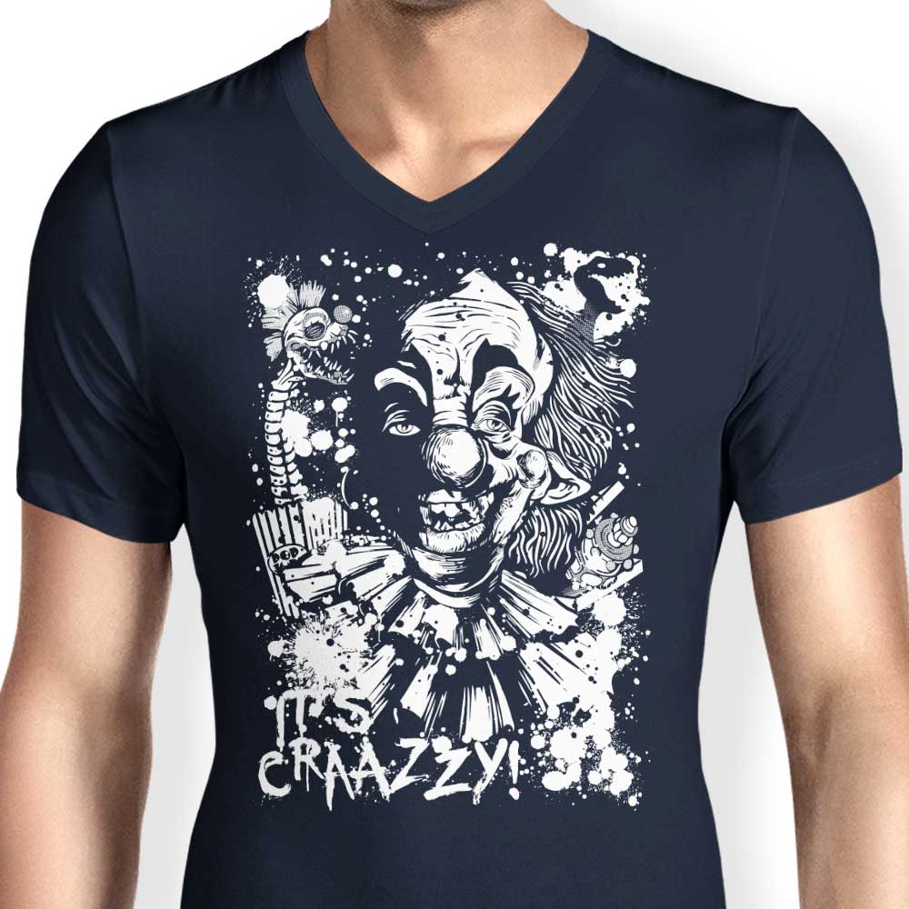 Crazy Design - Men's Stylish V-Neck T-Shirt