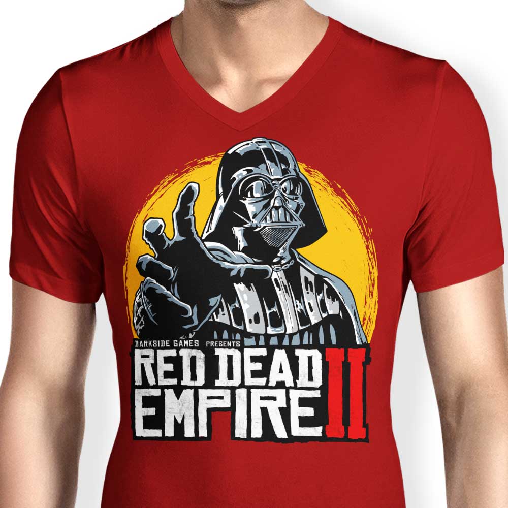 Men's V-Neck T-Shirt Inspired by Red Dead Empire II