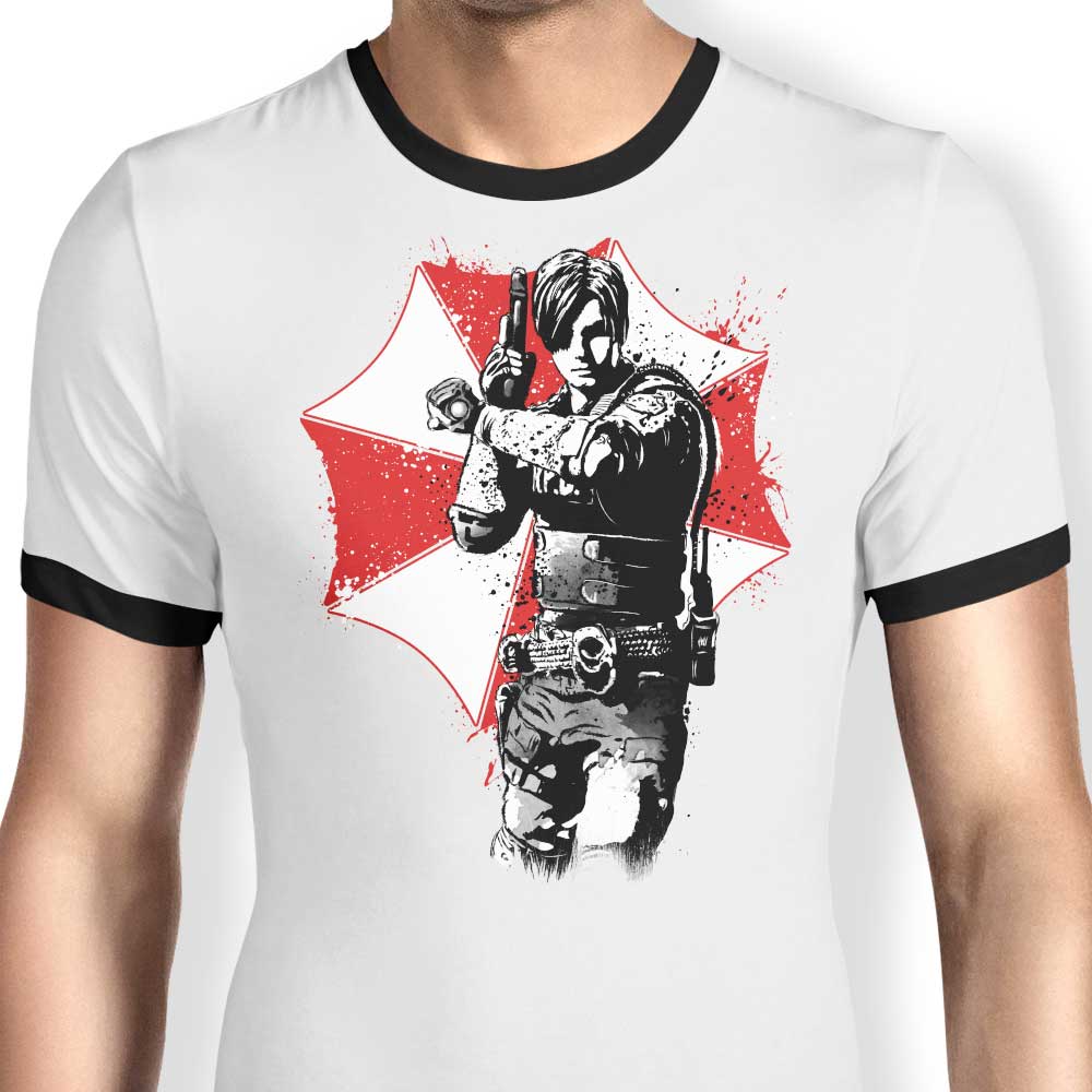 Ringer Style T-Shirt Featuring RPD Officer Design