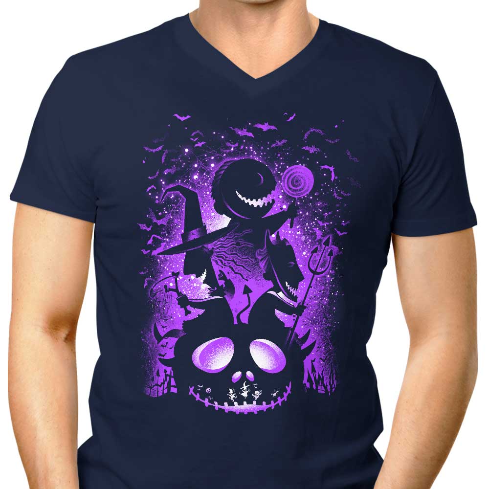 Alemaglia Men's V-Neck 'Trick or Treaters' T-Shirt