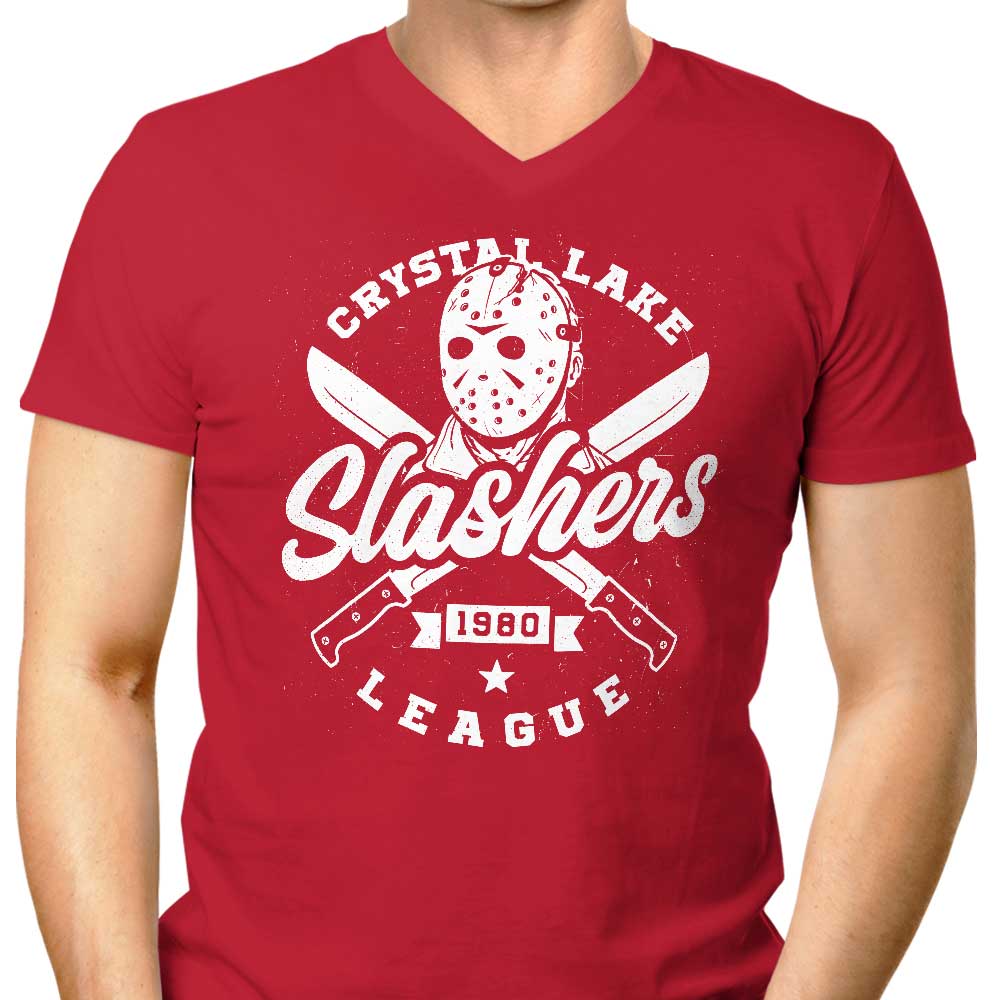 Men's Stylish V-Neck Camp Slashers T-Shirts