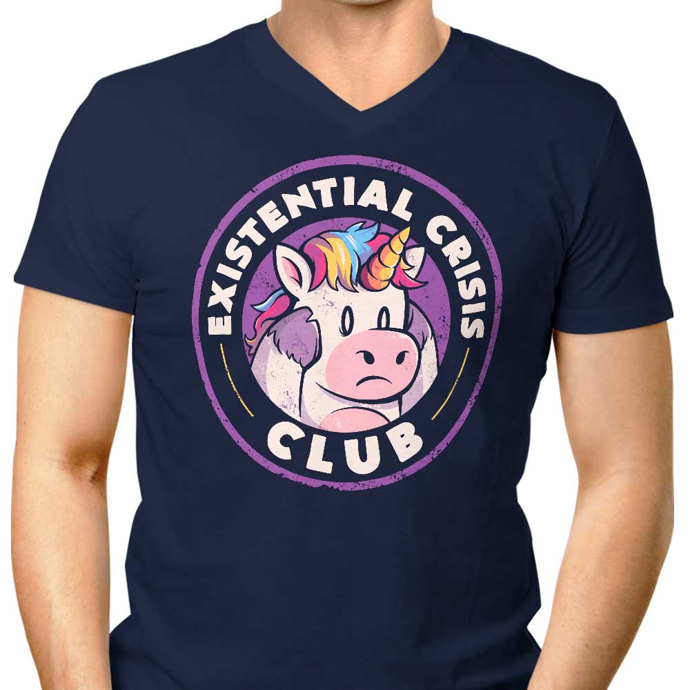Men's Fashionable V-Neck T-Shirt from Existential Crisis Club