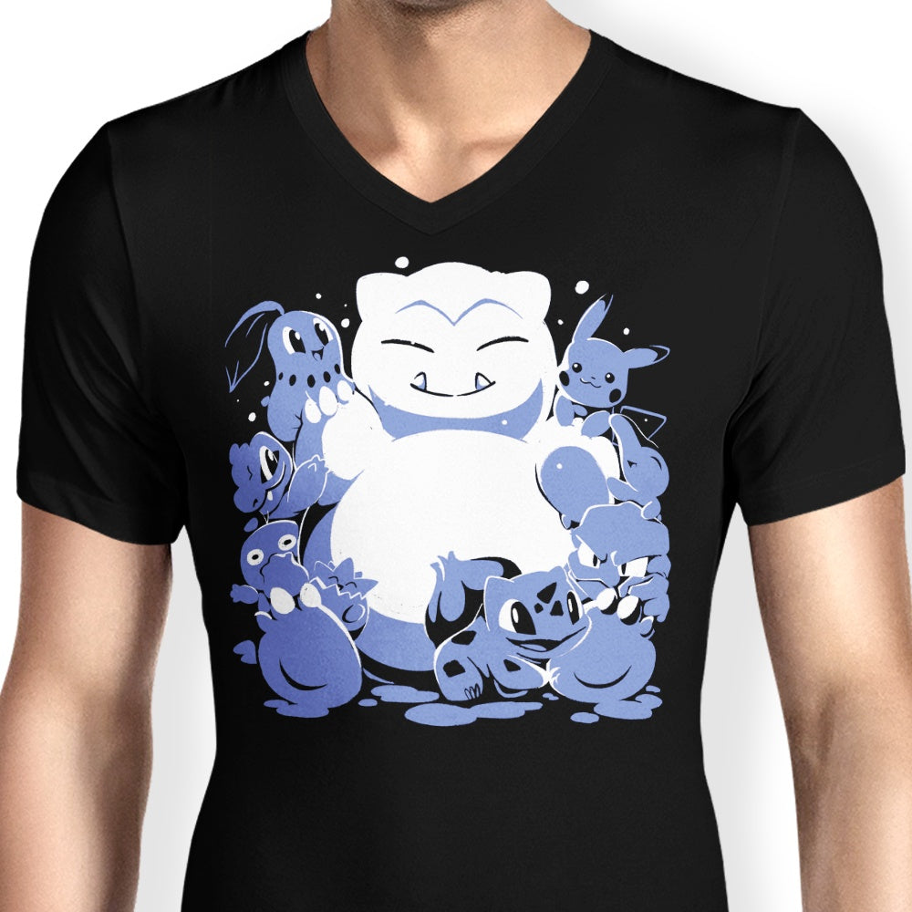 Snowlax Men's Fashionable V-Neck T-Shirt