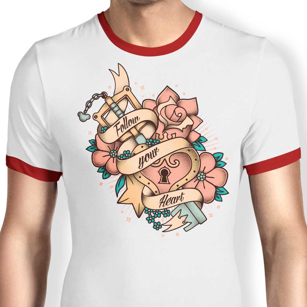 Typhoonic Art Men's Comfortable 100% Cotton Ringer T-Shirt