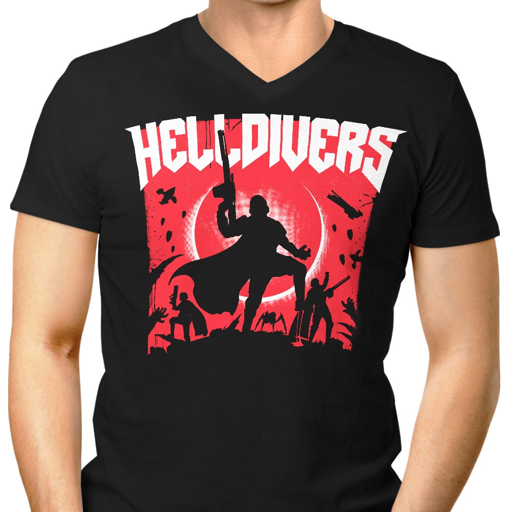 Men's V-Neck T-Shirt for Dispensing Inner Peace