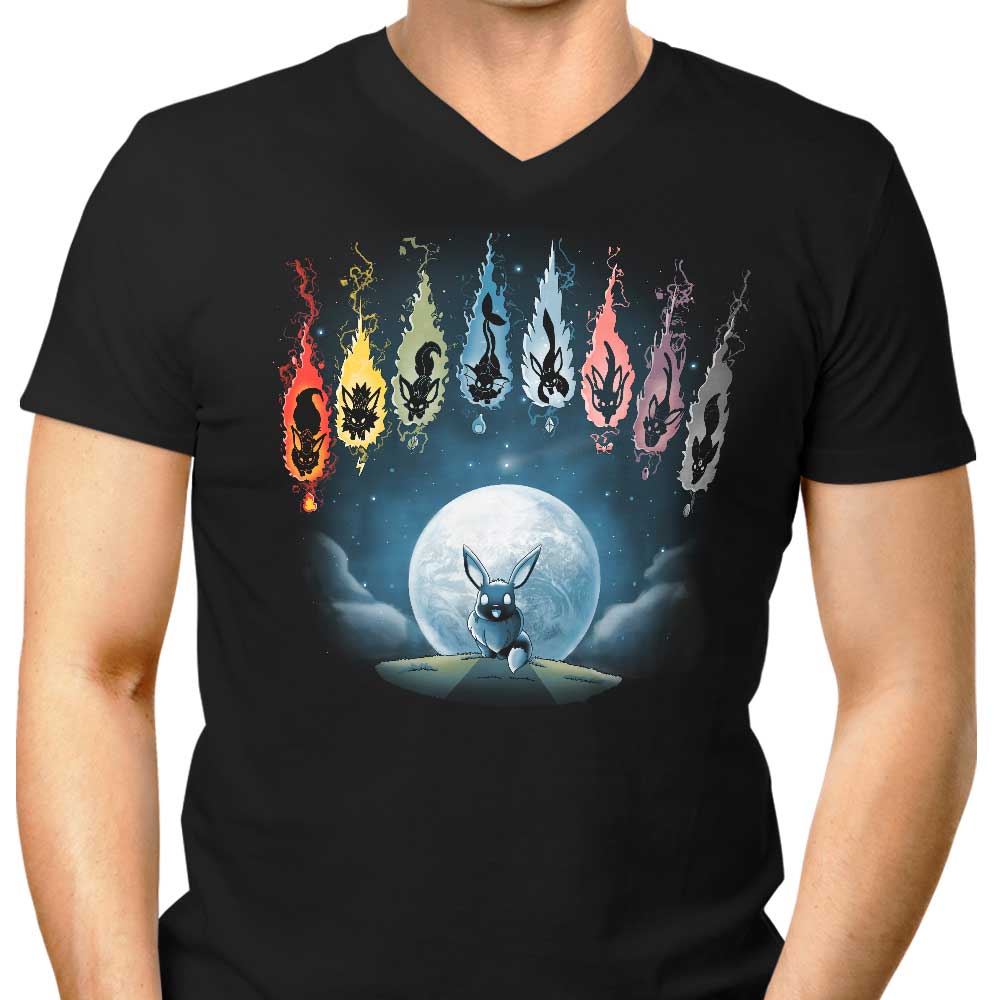 Vallina84's Stylish Men's V-Neck - Evolutionary Comets Design