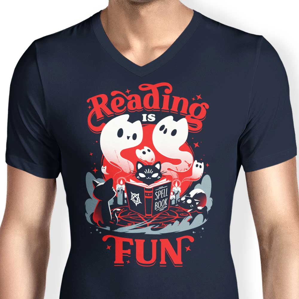 Enjoyable Spell Books - Men's V-Neck T-Shirt