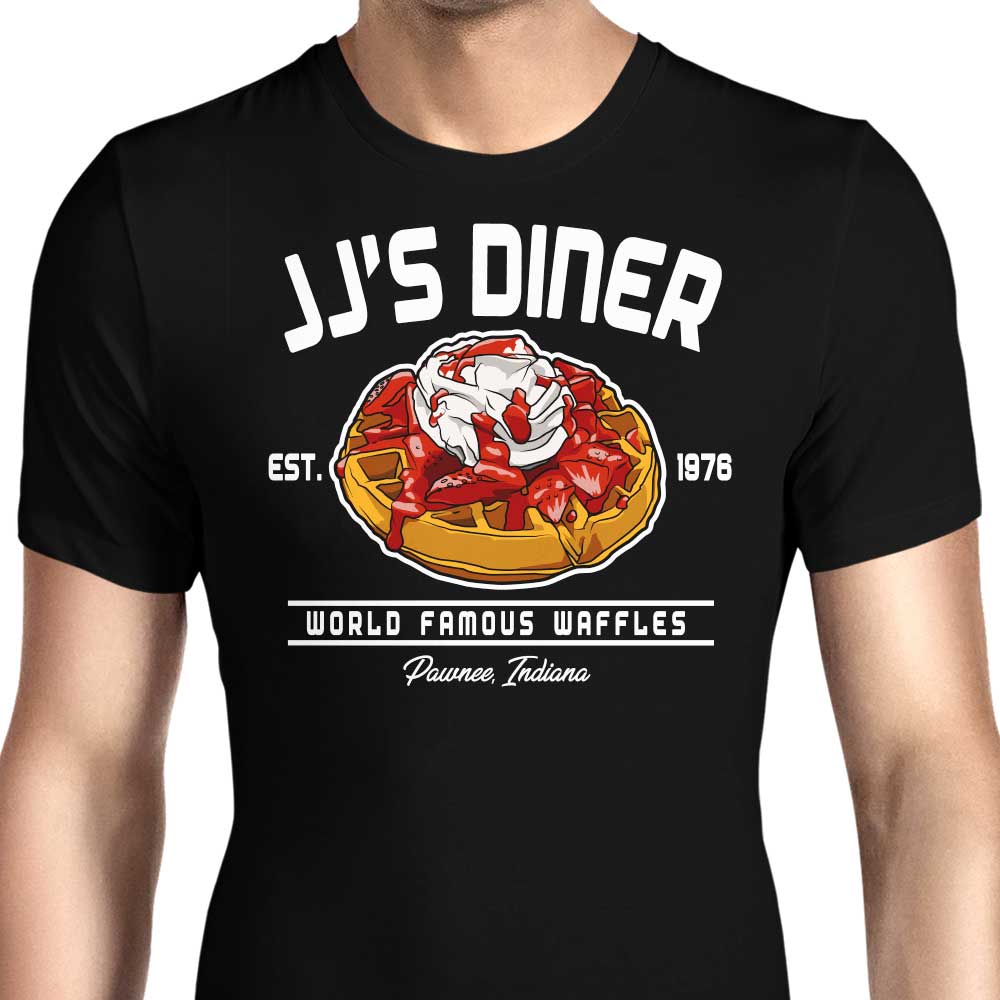CoD Designs' Renowned JJ's Famous Waffles Brand Men's Clothing - T-Shirts and Premium T-Shirts