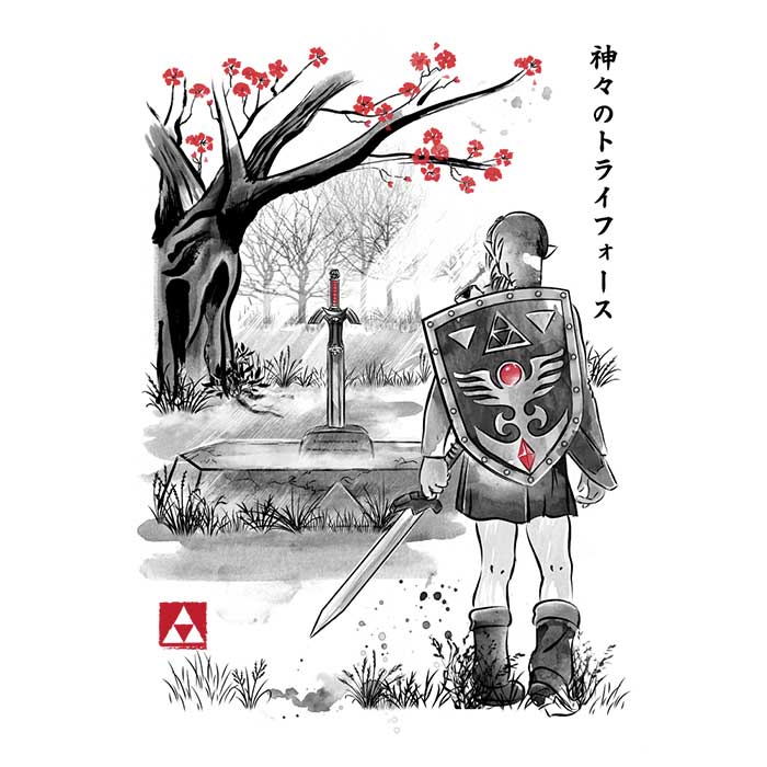 Stylish Sumi-e Inspired Ringer T-Shirt from Dr. Monekers