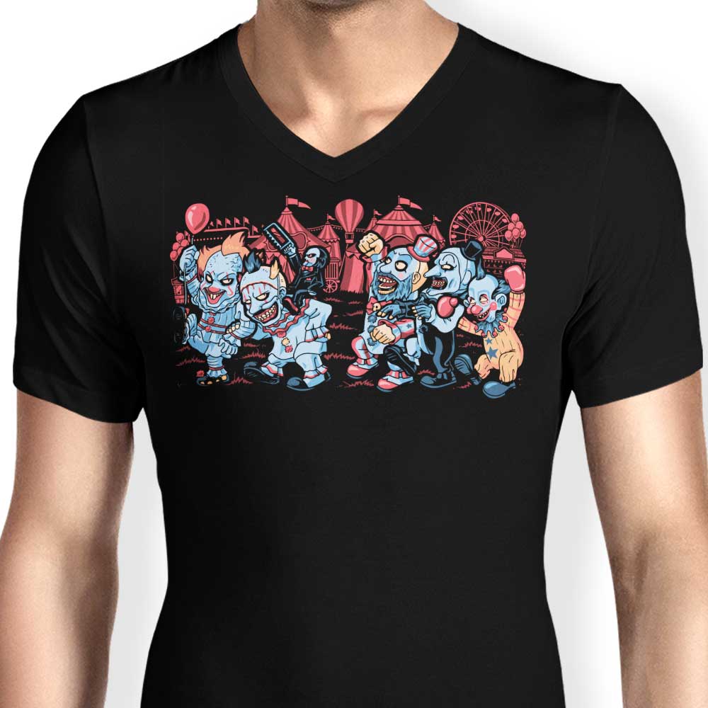 Men's V-Neck T-Shirt Inspired by 'Where the Wild Clowns Are'