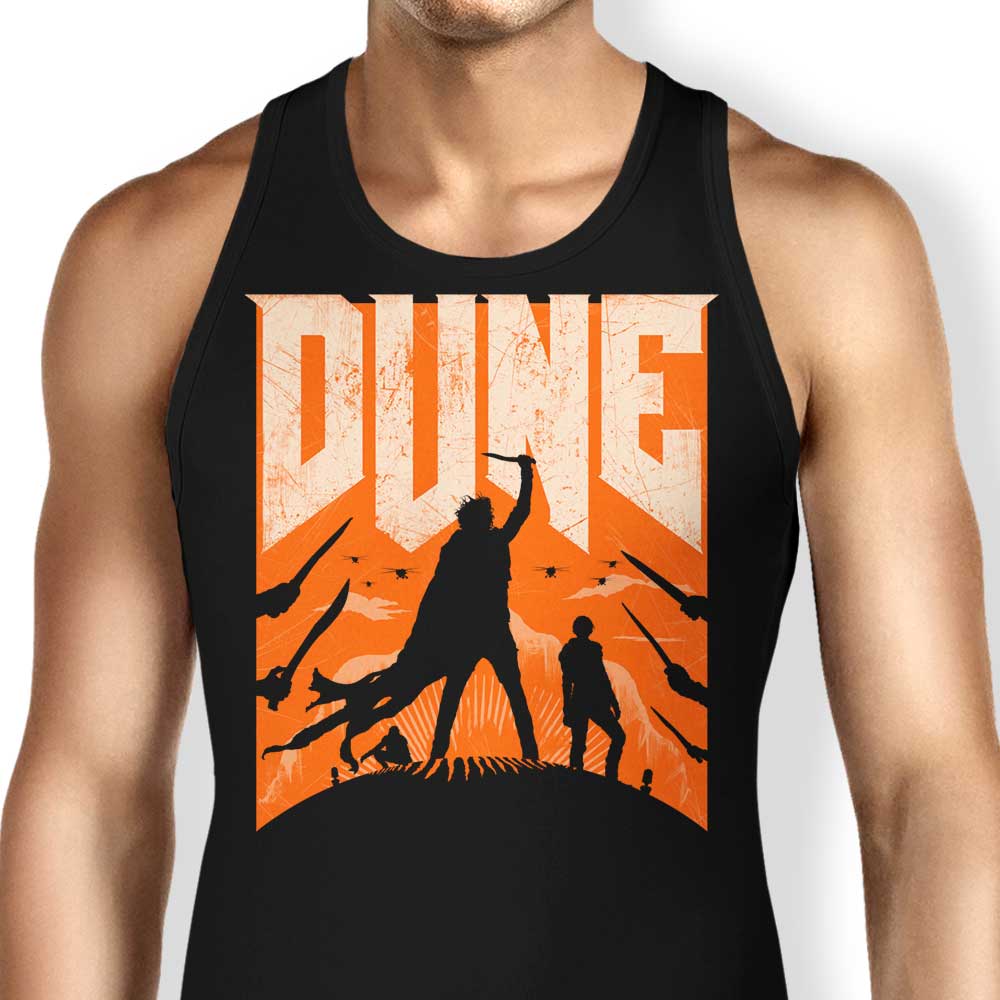 Rocketman's Dune Slayer Men's Tank Top for Outdoor Enthusiasts