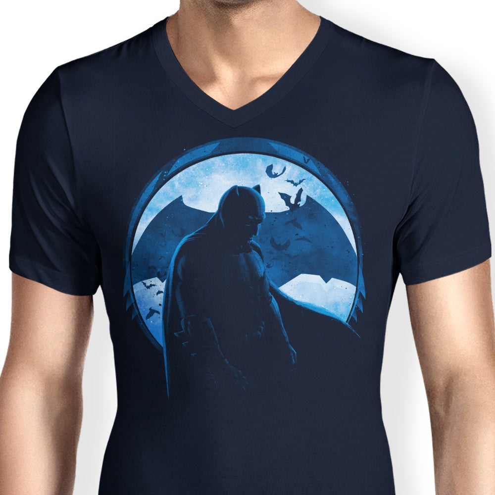 Men's Stylish V-Neck T-Shirt - 'Into the Cave'