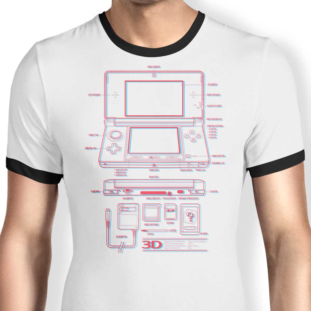 Adam Works Men's 3DS Ringer T-Shirt in S to 4XL Sizes