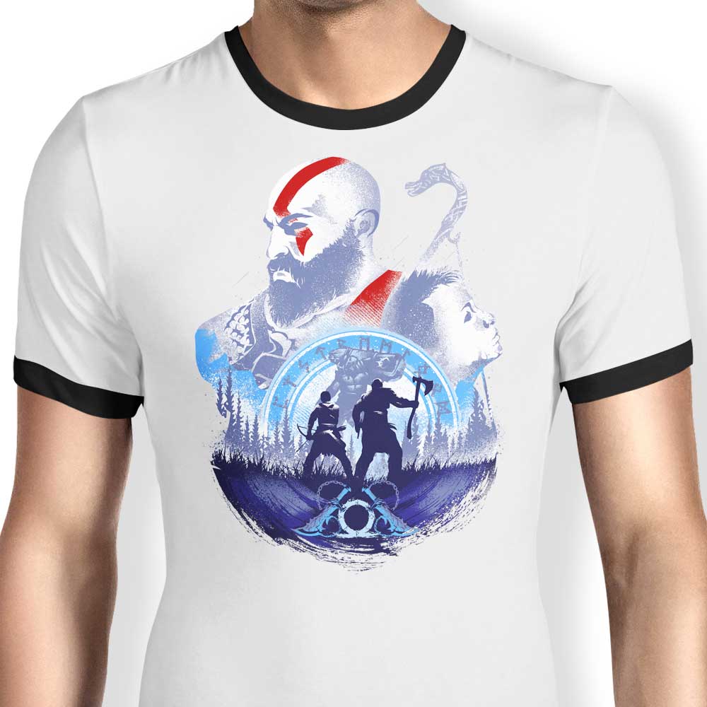Hypertwenty's Ringer T-Shirt: Father - Son Adventure Theme