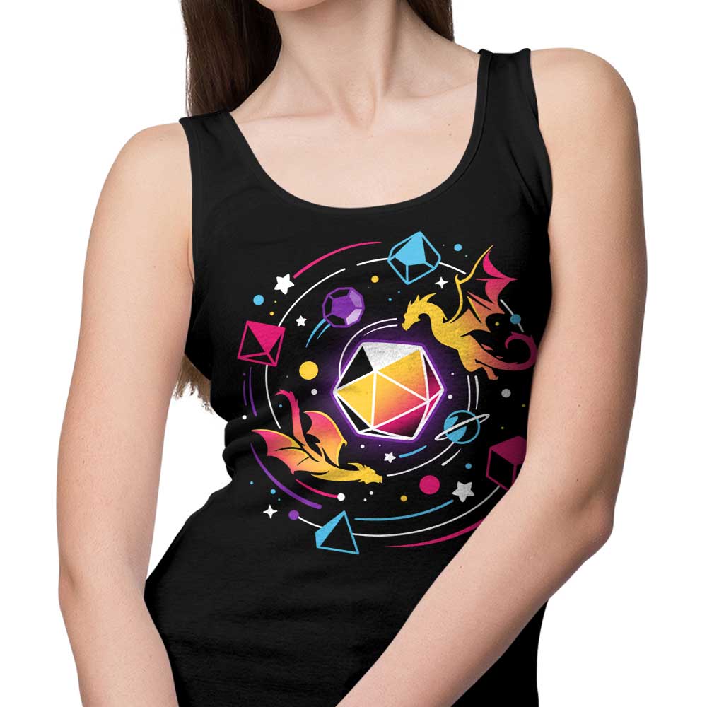 Solar System - Inspired Dragon Dice Tank Top by Snouleaf