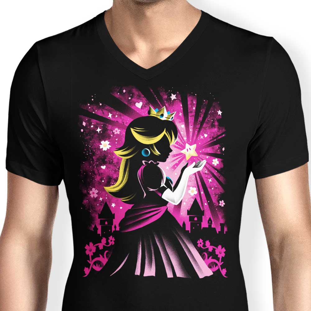 Men's V-Neck T-Shirt - 'In Another Castle'