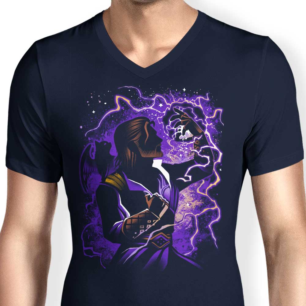 Men's Stylish V-Neck Human Wizard T-Shirt