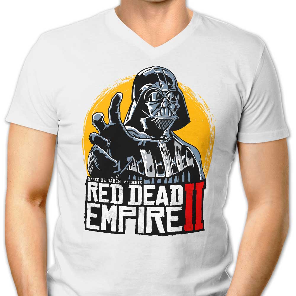 Men's V-Neck T-Shirt Inspired by Red Dead Empire II