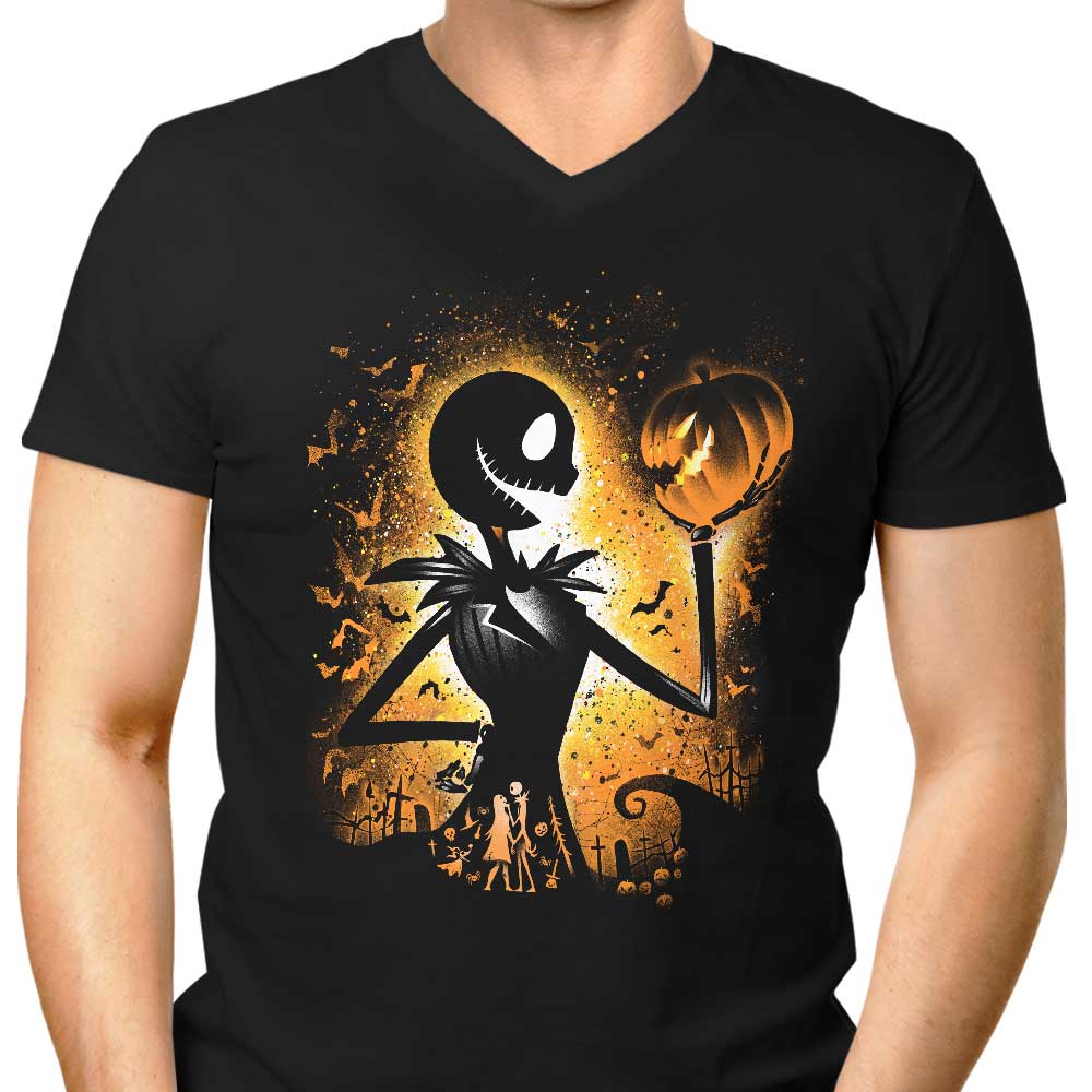 Alemaglia's Men's Stylish V-Neck - The King of Halloween