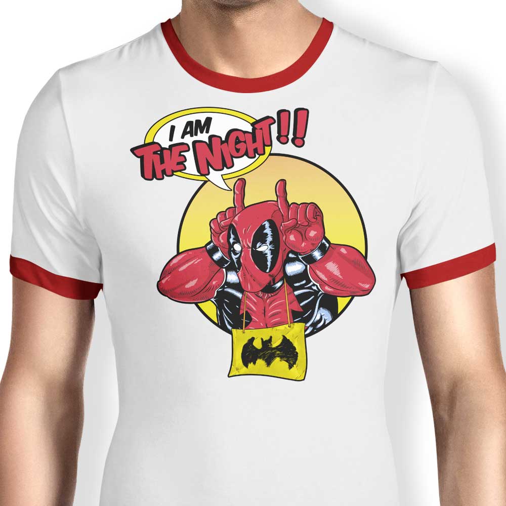 Skullpy's Stylish 'I'm the Night' Ringer T - Shirt