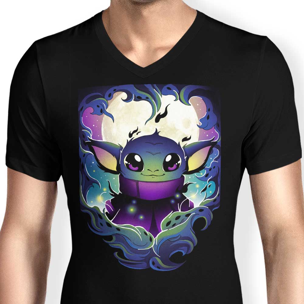Men's Stylish V-Neck T-Shirt Named Darkness Baby
