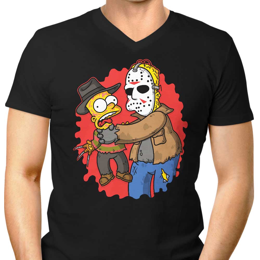 Why You Little Freddy - Stylish Men's V-Neck T-Shirt