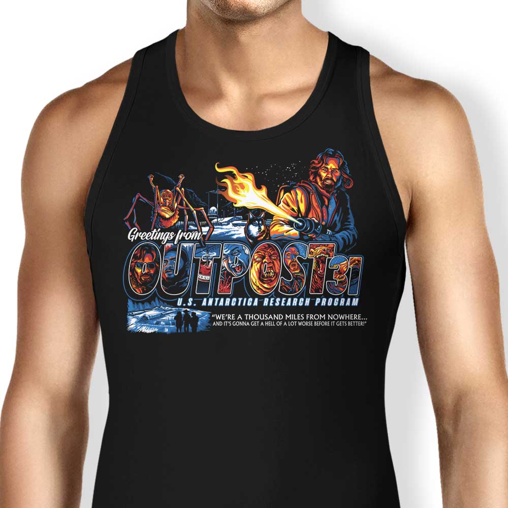 Greetings from Outpost 31 - Stylish Men's and Women's Tank Tops