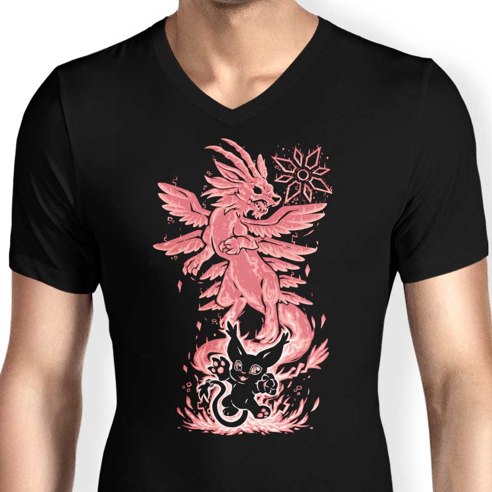 TechraNova Digital Light Within Men's V-Neck T-Shirt