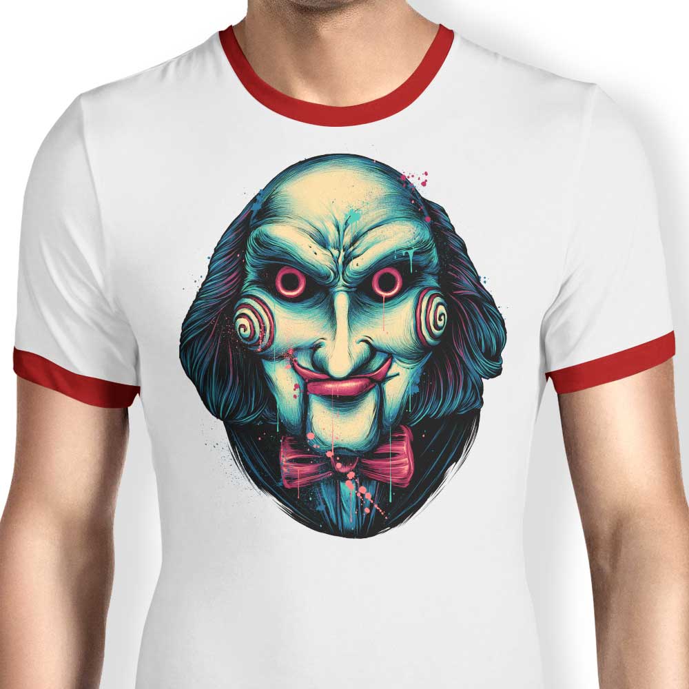 Glitchygorilla's Men's Game Master Ringer T - Shirt in S to 4XL Sizes