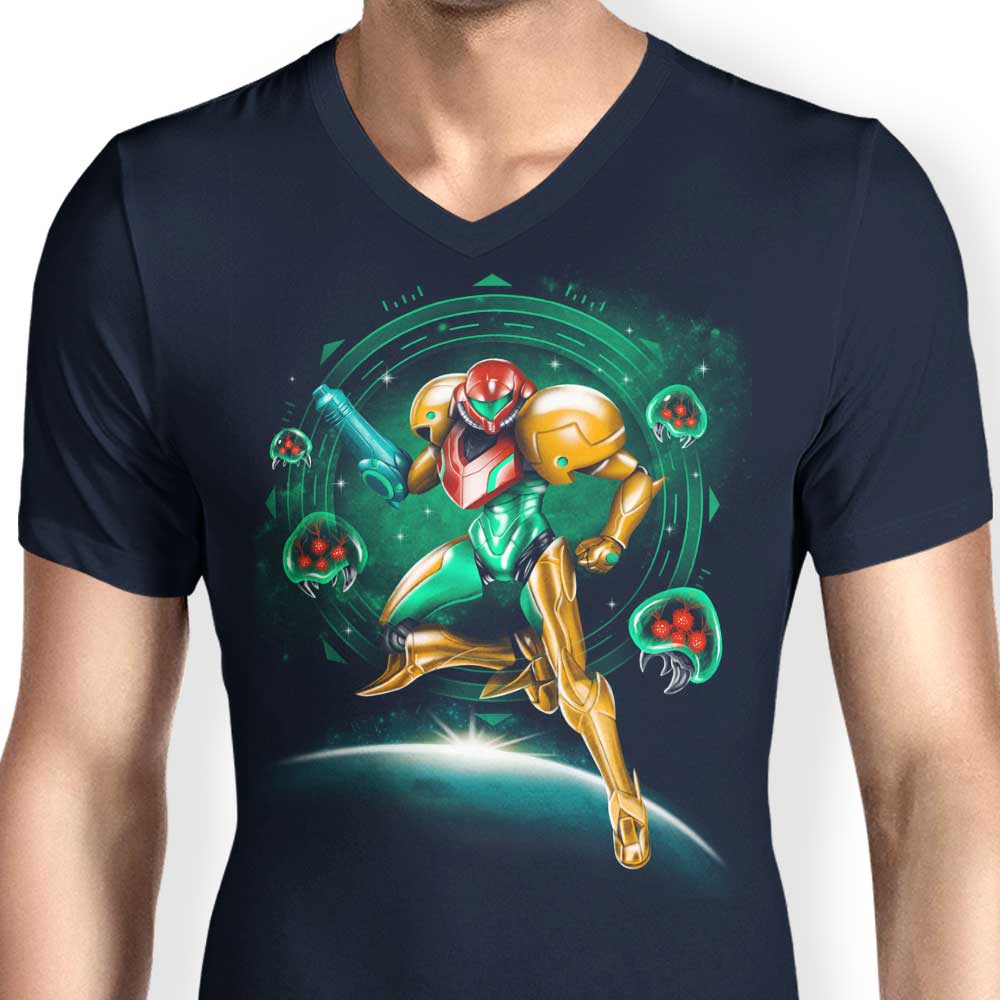Men's V-Neck Hunting in Space T-Shirt