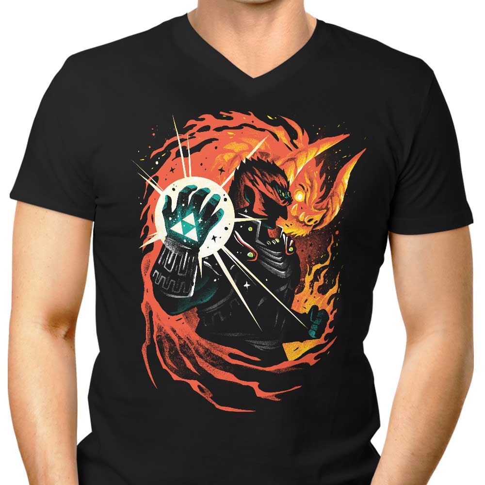 Men's V-Neck T-Shirt Inspired by the Demon King