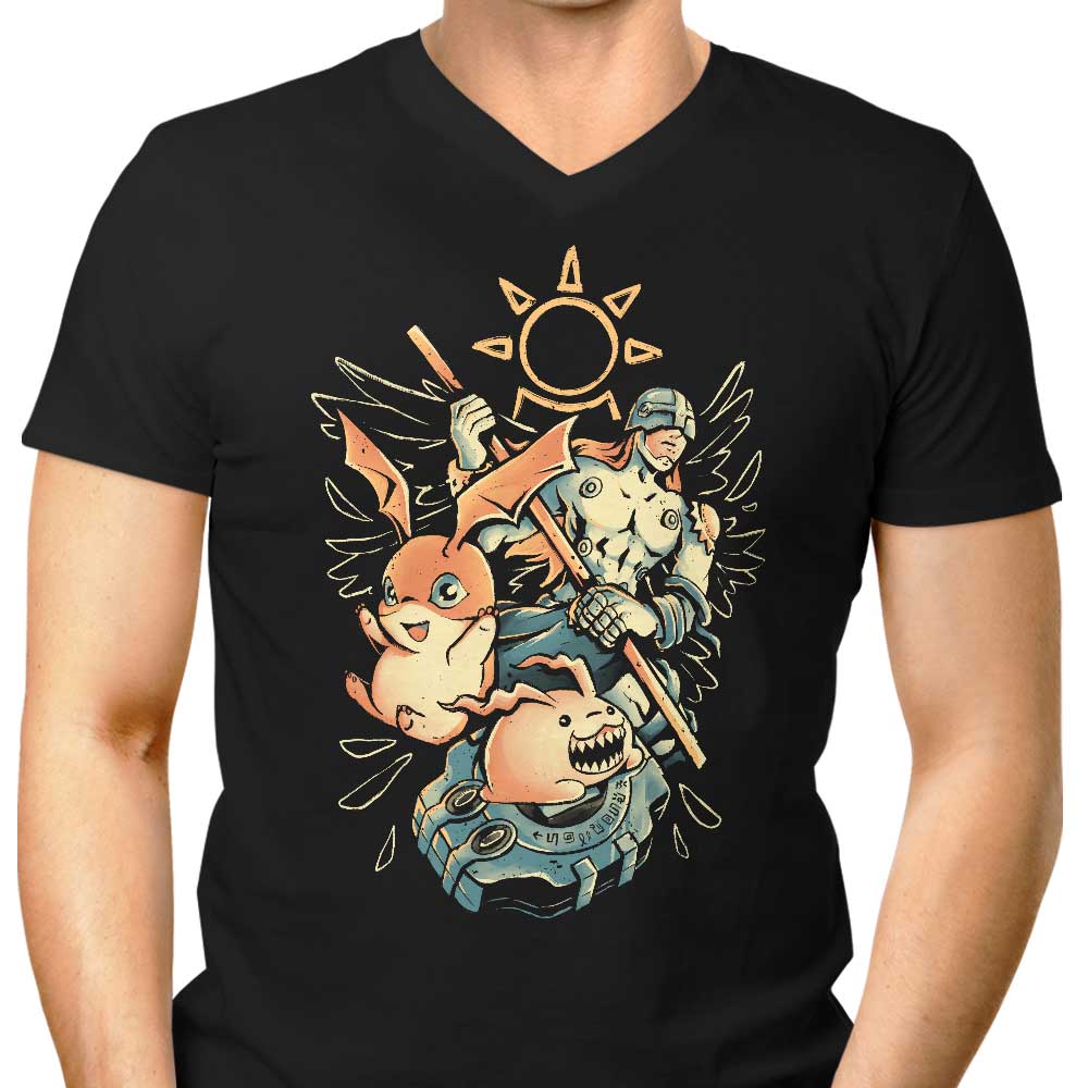 Evolved Digital Hamster Design - Men's V-Neck Shirt