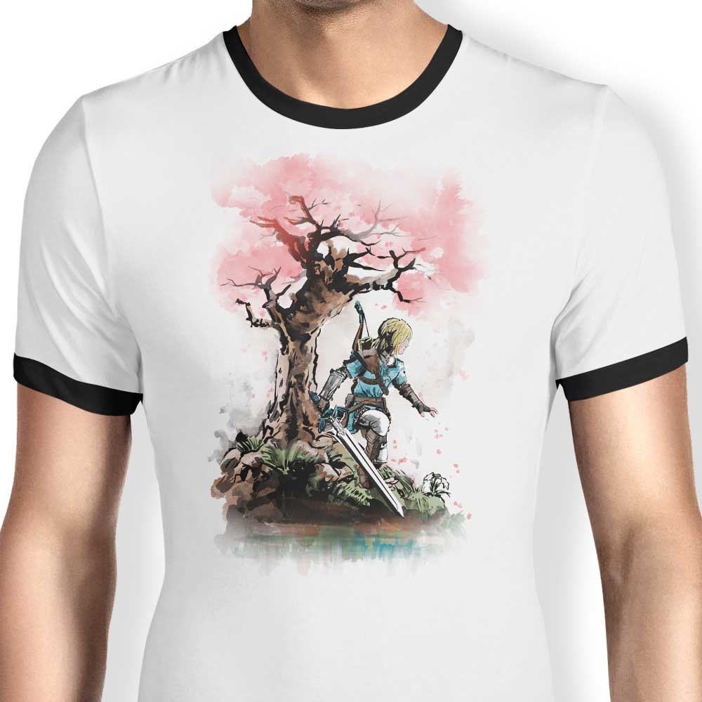 Tears Under the Tree - Stylish Men's Ringer Cotton T-Shirt