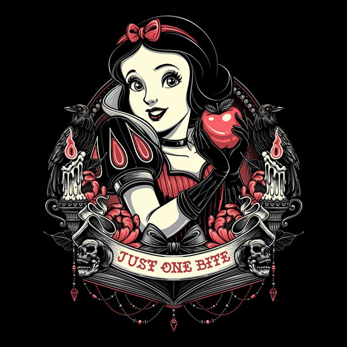 Glitchygorilla's Tempting 'Just One Bite' Ringer T - Shirt