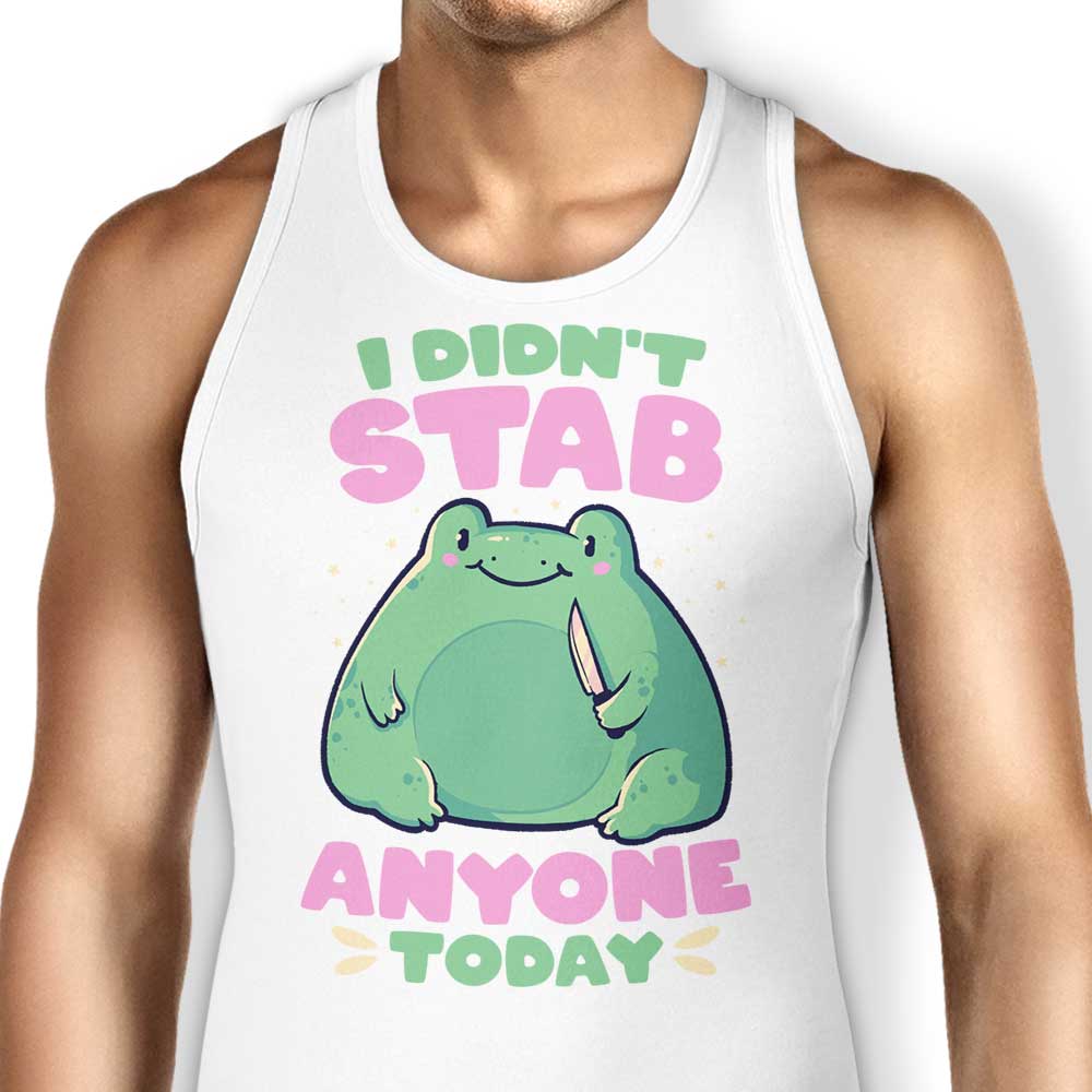 A Comfortable 'I Didn't Stab Anyone' Tank Top for Casual Wear