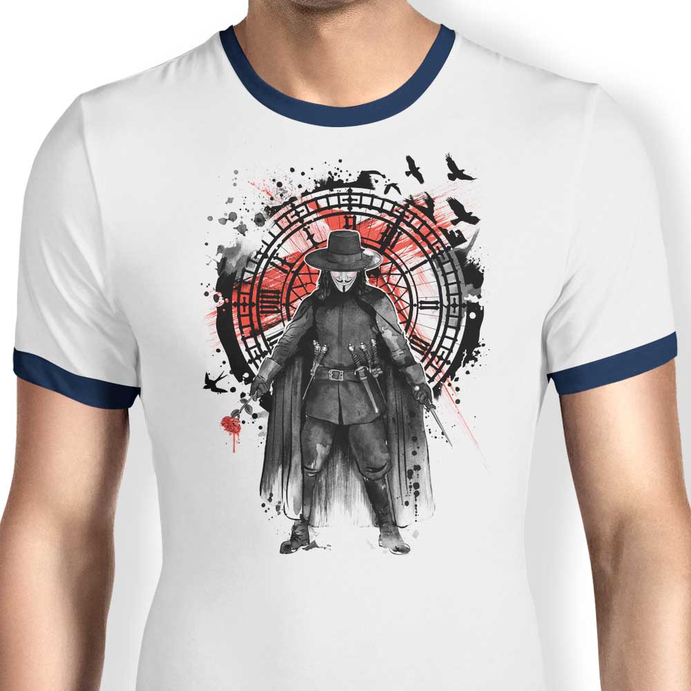 Dr. Monekers' 'Remember the Fifth' Men's Ringer T - Shirt in S - 4XL Sizes