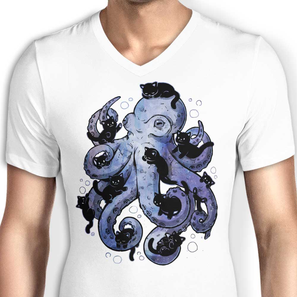 Octopurr Men's Stylish V-Neck Shirt