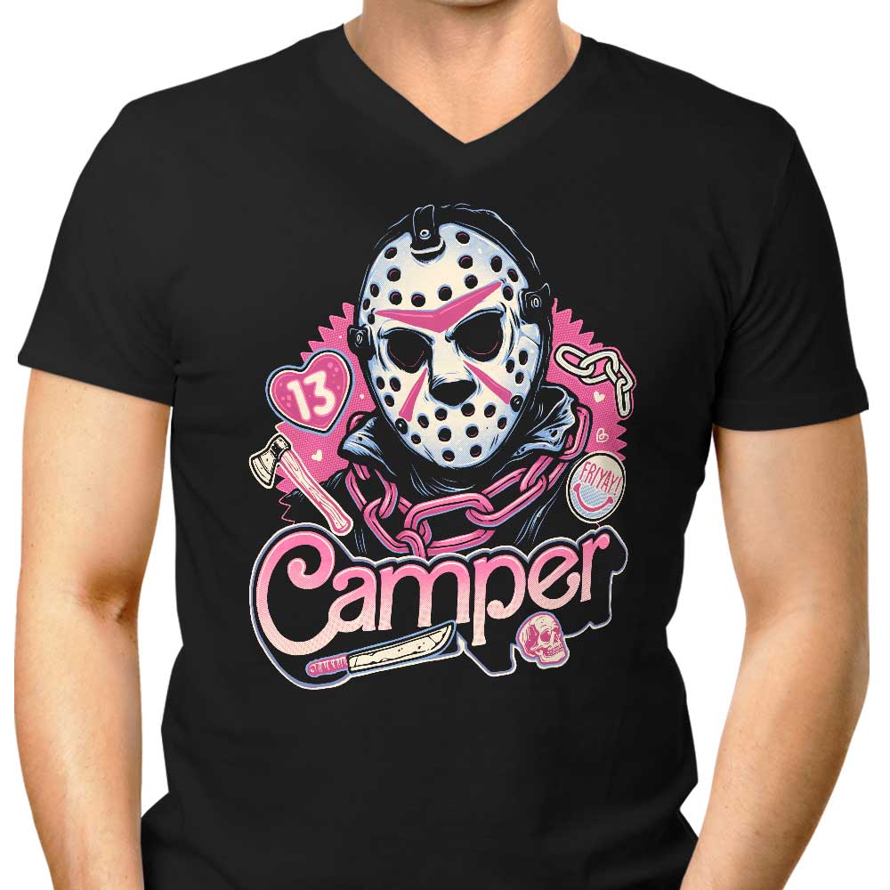 Men's Stylish V-Neck Camper Love T-Shirt