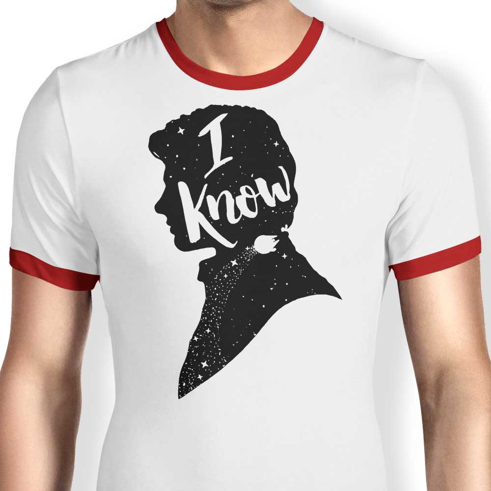Men's 'I Know' Ringer Cotton T-Shirt from Creative Outpouring