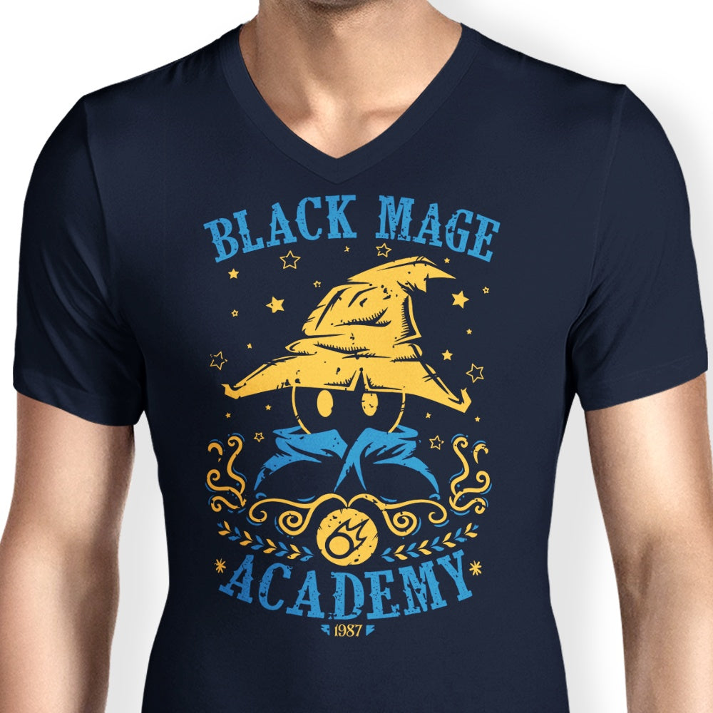 Soulkr Men's V-Neck Black Mage Academy T-Shirt